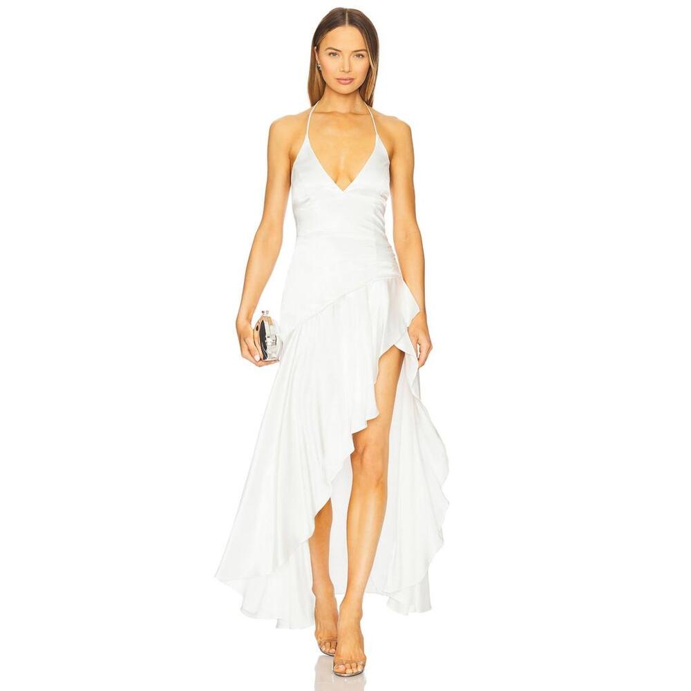 Bardot Sorella Halter Dress in Orchid White